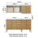 Ver imagem 4 de Armário de Cozinha Completa 169cm Rustic Emilly Box Madesa 03