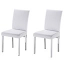 Ver imagem 1 de Kit 2 Cadeiras para Sala de Jantar-assento Sintético Branco