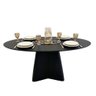 Mesa de Jantar Cone Lazo Oval 160x90cm Preto Ébano - 4