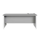 Ver imagem 5 de Mesa Diretor com Caixa de Tomadas e Porta Objetos para Escritório 180cm Corporate Cinza Sagrado e Branco
