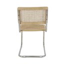 Ver imagem 6 de Kit 4 Cadeiras de Jantar Cesca com Base Inox Assento Encosto em Palha Trançada para Sala de Estar