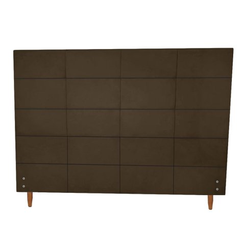 Cabeceira Larissa para colchão de 1,93 Mt-Suede Marrom