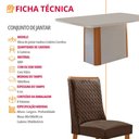 Ver imagem 7 de Mesa de Jantar Isadora 180cm Tampo MDF Vidro Canto Copo com 6 Cadeiras Carolina