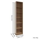 Ver imagem 3 de Módulo Cantoneira Lateral 245cm Altura Rimo Setiba - Carvalho/offwhite