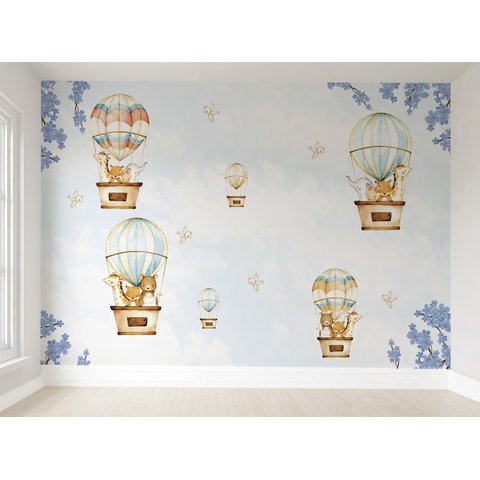 Papel de parede balãozinho infantil para quarto de bebê M² PP70