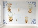Ver imagem 1 de Papel de parede balãozinho infantil para quarto de bebê M² PP70