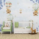 Ver imagem 4 de Papel de parede balãozinho infantil para quarto de bebê M² PP70