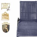 Ver imagem 5 de 4 Espreguiçadeiras Reclinavel Catar Preto Corda Nautica Azul