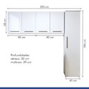 Ver imagem 4 de Lavanderia Modulada Guarulhos 1 Armário Multiuso e 2 Armários Aéreos Kaiki