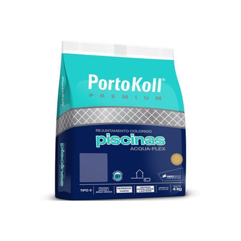 Rejunte Para Piscina Acqua Flex Grafite 4kg Portokoll