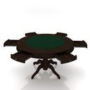 Ver imagem 7 de Mesa de Jogos Carteado 6 Lugares Bellagio com Gavetas e Tampo Reversível Base Estrela com Tecido Cap