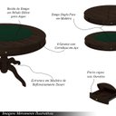 Ver imagem 3 de Mesa de Jogos Carteado 6 Lugares Bellagio com Gavetas e Tampo Reversível Base Estrela com Tecido Cap