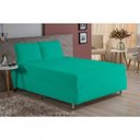 Ver imagem 1 de Jogo de Cama King Nobre 3 Peças Luva de Box 55cm de Altura Malha 100% Algodão - Jade