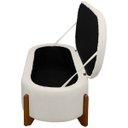 Ver imagem 7 de Puff Baú Organizador de Sapatos Thor para Cama de Casal Bouclé Cor Bege:bege Claro