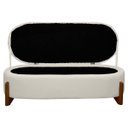 Ver imagem 5 de Puff Baú Organizador de Sapatos Thor para Cama de Casal Bouclé Cor Bege:bege Claro