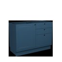 Ver imagem 5 de Cozinha Compacta Modulada 6 Portas 3 Gavetas 100% MDF sem Tampo Sevilha Azul/Órion