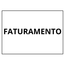 placa sinalização 1/2 oficio faturamento mdf branco - 1