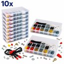 Ver imagem 3 de Kit 10 Caixa Organizadora 17 Divisorias Estojo Multiuso Porta Joias Transparente Maleta Pesca Pecas 