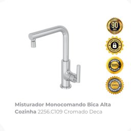 Misturador Monocomando Bica Alta Cozinha 2256.c109 Cromado Deca - 2