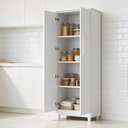 Ver imagem 3 de Armário Multiuso Ibiza Organizador Compacto Inteligente para Lavanderia Escritório e Cozinha Branco