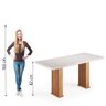 Mesa Sala de Jantar Tampo com Vidro Mond 2m Madeirado/off White Viero - 5