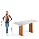 Ver imagem 5 de Mesa Sala de Jantar Tampo com Vidro Mond 2m Madeirado/off White Viero