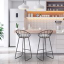 Ver imagem 2 de Banqueta Cozinha Banco Para Bancada Sunset Média Área Gourmet Churrasqueira - Preto