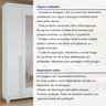 Guarda Roupa Solteiro com Espelho 4 Portas 2 Gavetas Alonzo 100% MDF - 12