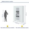 Guarda Roupa Solteiro com Espelho 4 Portas 2 Gavetas Alonzo 100% MDF - 10