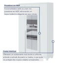 Ver imagem 3 de Guarda Roupa Solteiro 4 Portas 2 Gavetas com Espelho e Pés MDF Alonzo 153.5cm Branco
