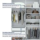Ver imagem 6 de Guarda Roupa Solteiro com Espelho 4 Portas 2 Gavetas Alonzo 100% MDF