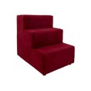 Ver imagem 1 de Escadinha Rampa Subir Sofá Cama Cães Cachorro Gato Suede:vermelho