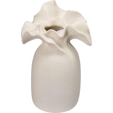 Vaso Decorativo Enfeite Home&Co Cerâmica 22x17x17cm Bege