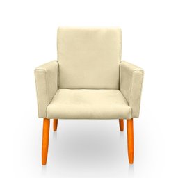 Kit 2 Poltronas Cadeira para Sala Confortável e Minimalista em Suede - 4