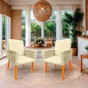 Ver imagem 2 de Kit 2 Poltronas Cadeira para Sala Confortável e Minimalista em Suede