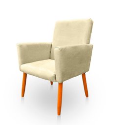 Kit 2 Poltronas Cadeira para Sala Confortável e Minimalista em Suede - 6