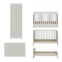 Ver mais imagens de Quarto de Bebê Completo Berço Americano 3 em 1 Colchão Realeza Multimóveis Mp4611 Branco/off