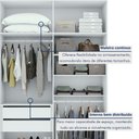 Ver mais imagens de Guarda Roupa Solteiro 4 Portas 2 Gavetas Alonzo 100% MDF