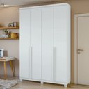 Ver imagem 1 de Guarda Roupa Solteiro 4 Portas 2 Gavetas Alonzo 100% MDF