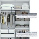 Ver mais imagens de Guarda Roupa Solteiro 4 Portas 2 Gavetas Alonzo 100% MDF
