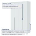 Ver imagem 3 de Guarda Roupa Solteiro 4 Portas 2 Gavetas Alonzo 100% MDF