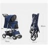 Carrinho Cao Gato Pet Passeio Animal de Estimaçao Transporte Seguro Dobravel Cesto Armazenamento por - 6