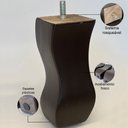 Ver imagem 4 de Kit 08 Pés de Madeira Torneados Provençal V01 Luis Xv Tabaco 13 Cm Móveis - Inoviza