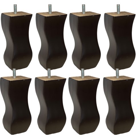 Kit 08 Pés de Madeira Torneados Provençal V01 Luis Xv Tabaco 13 Cm Móveis - Inoviza