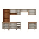 Ver imagem 3 de Cozinha Completa Venaly 14 Portas 2 Gavetas com Vidro Cinamomo/Off White - Henn