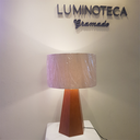 Ver imagem 2 de ABAJUR MADEIRA CARVALHO COM CÚPULA LINHO BRANCA JADEBELLE