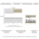 Ver imagem 4 de Armário de Cozinha Compacta 240cm Veneza Multimóveis V3696 Branco