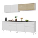 Ver imagem 1 de Armário de Cozinha Compacta 240cm Veneza Multimóveis V3696 Branco