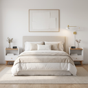 Ver imagem 2 de Kit 02 Mesa de Cabeceira Off White Moderna Compacta Nicho Gaveta Quarto Sala Casal Solteiro Luna