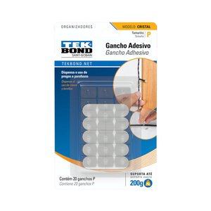 Gancho Cristal De plástico Transparente P - Tekbond